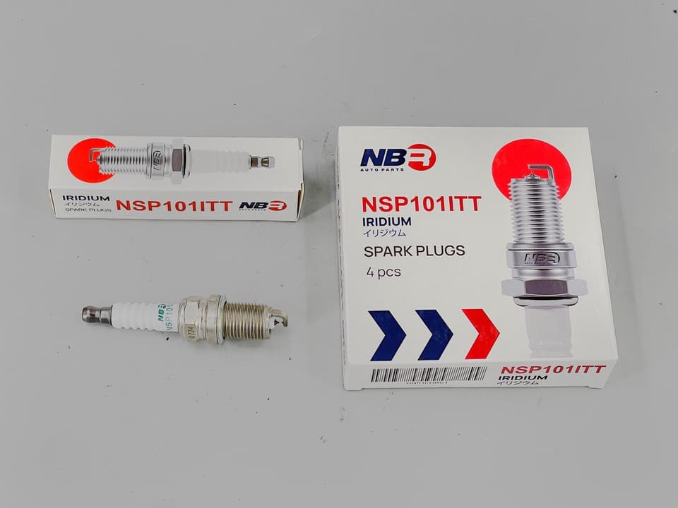 NBR NSP-101ITT Double Iridium Spark Plug Set of 4 for Toyota, Lexus, Nissan and Japanese Vehicles