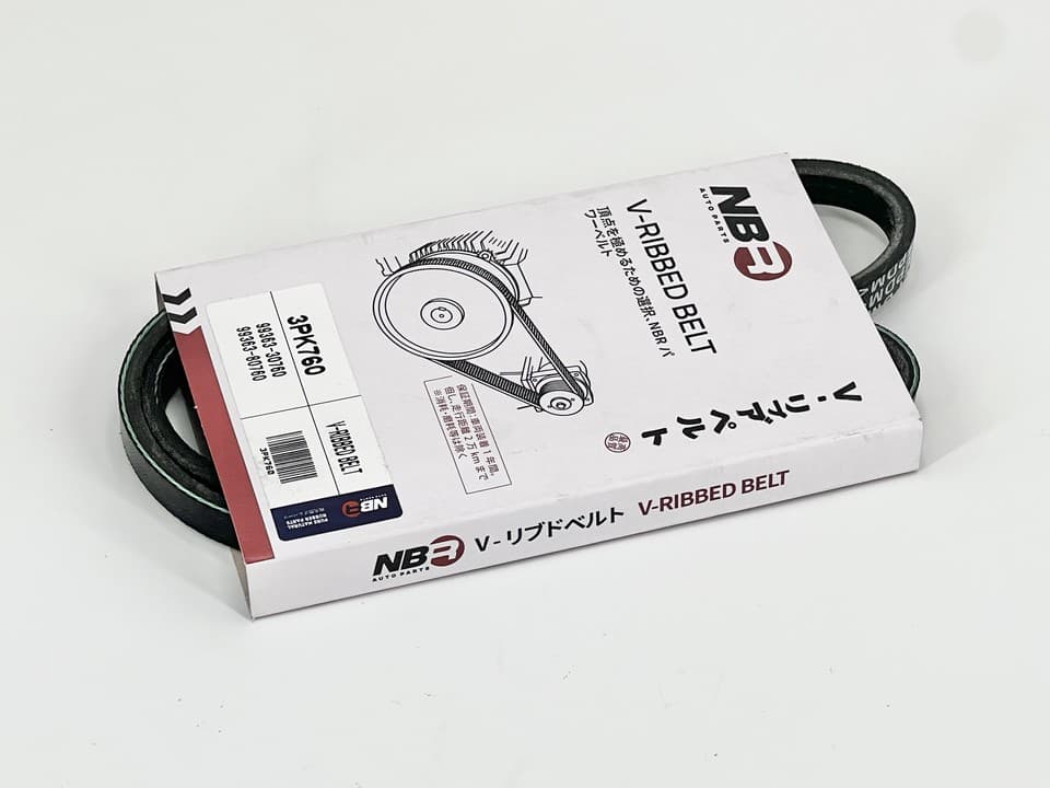 NBR 3PK760 V-Ribbed Accessory Drive Belt for Toyota, Mazda and Mitsubishi
