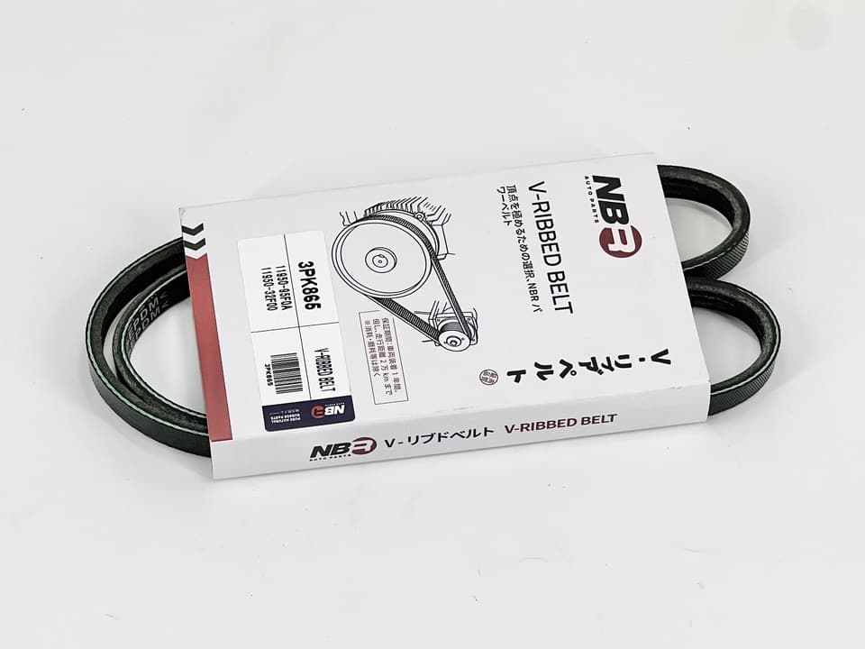 NBR 3PK865 V-Ribbed Power Steering Drive Belt for Nissan Almera Classic