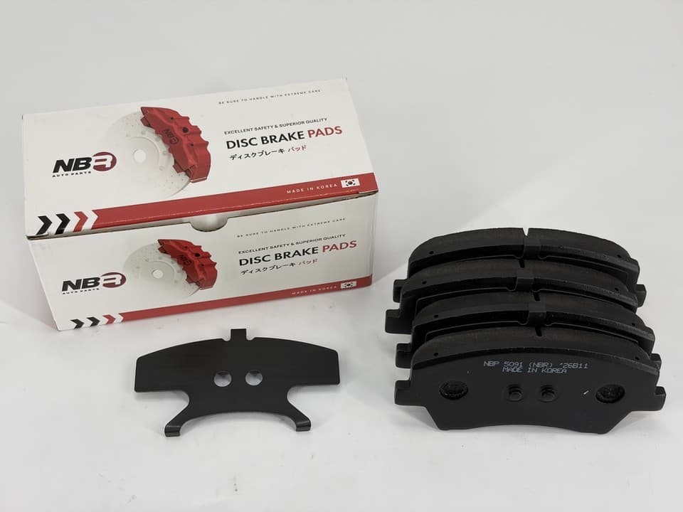 NBP5091 NBR NBP5091 Front Brake Pad Set for Hyundai Avante, Elantra, Ioniq and Kia Niro