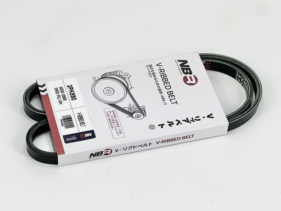 NBR 3PK890 V-Ribbed Accessory Drive Belt for Toyota and Honda