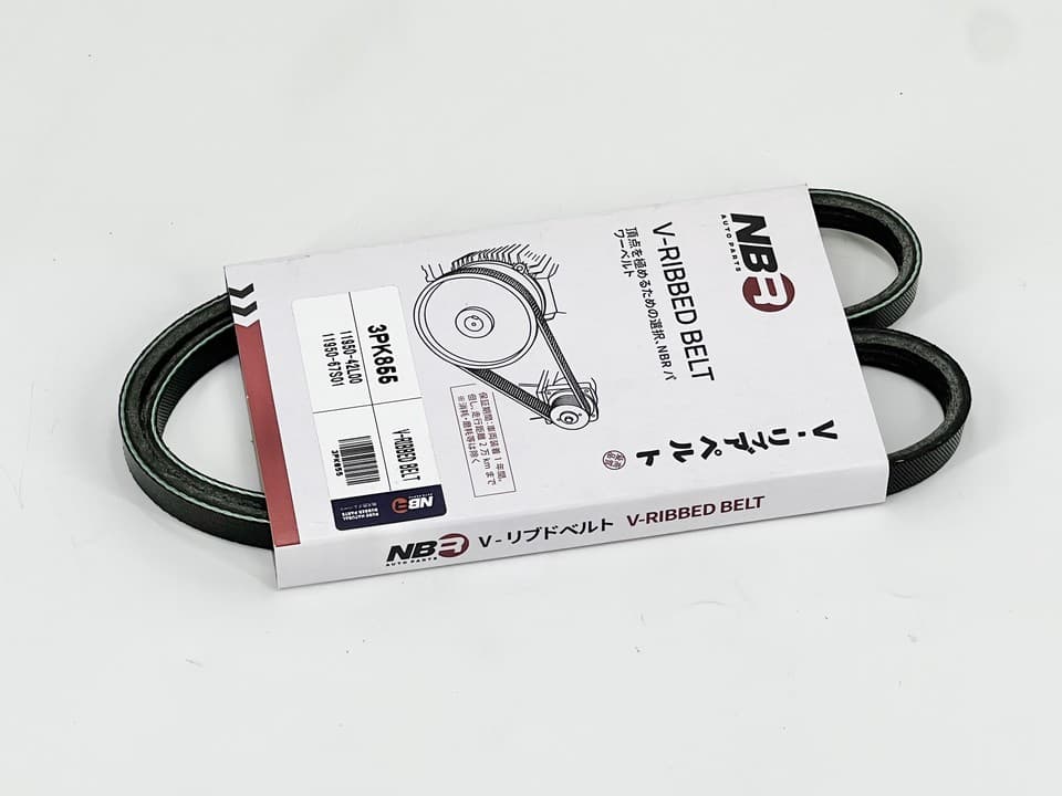 NBR 3PK855 V-Ribbed Power Steering Drive Belt for Toyota and Nissan