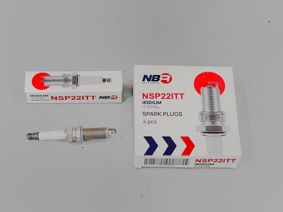 NBR NSP-22ITT Double Iridium Spark Plug Set of 4 DILKAR7D11H for Nissan and Renault Vehicles