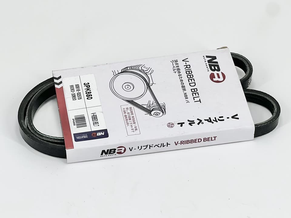 NBR 3PK850 V-Ribbed Power Steering Drive Belt for Toyota and Nissan